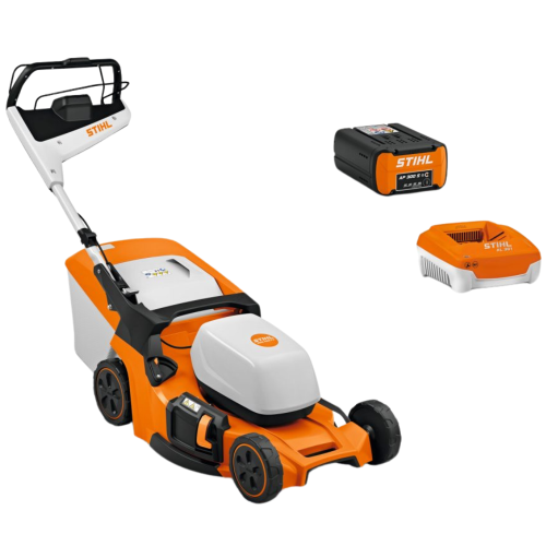 TAGLIAERBA TRAZIONATA A BATTERIA STIHL RMA 453 PV CON BATTERIA AP 300 S E CARICATORE AL 101
