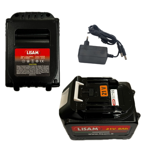 KIT 2 BATTERIE E CARICABATTERIA LISAM 8AH